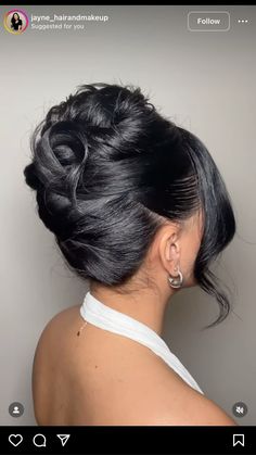 Natural Wedding Styles For Black Women, Keke Palmer Updo, Low Bun Wedding Hair Black Bride, Deep Side Part Updo, Elegant Slick Back Bun, Wedding Low Bun Hairstyles Black Women, Bridesmaid Hairstyles Short Hair Updo, French Roll Bun Hairstyle, French Roll Wedding Hair