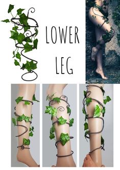 Inspired by Poison Ivy Costume Corset Panties Accessories | Etsy Poison Ivy Kostüm, Poison Ivy Costume, Leg Accessories, Ivy Cosplay