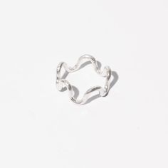 Sterling silver wave ring by Mulxiply Luxury Wavy Silver Jewelry, Chemistry Jewelry, Ring Wraps, Wavy Ring, Body Chemistry, Ring Making, Wave Ring, How To Make Rings, Spring Jewelry