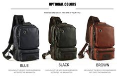 PU Leather Men Sport Bags Male Travel Chest Bag - Vintage Bags for Men & Women | Woosir Black Business Backpack With Mobile Phone Bag, Black Leather Rectangular Backpack For Outdoor, Black Rectangular Leather Backpack For Outdoor, Black Leather Bags For Outdoor Activities, Black Backpack With Mobile Phone Bag For Travel, Black Backpack With Mobile Phone Bag For Outdoor, Outdoor Black Leather Chest Bag, Canvas Duffle Bag Men, Brown Leather-backed Chest Bag For Travel