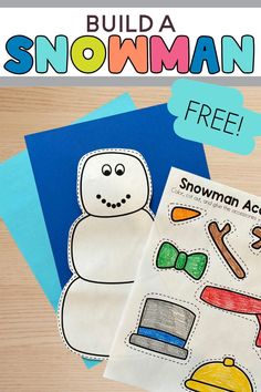 a snowman craft is shown with the text build a snowman free