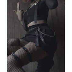 Harness Outfit, Gothic Harajuku, Egirl Fashion, E Girl Outfits, Harness Belt, Alt Clothes, Egirl Clothes, Mode Inspo, Alternative Outfits