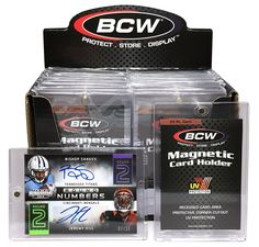 two different sports cards are packaged in the package for sale at b cw collectibles