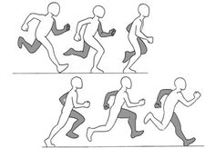 the silhouettes of running men are shown in three different positions, each with an armband