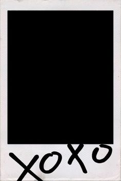 an xoxo photo frame with the word xoxo in black and white