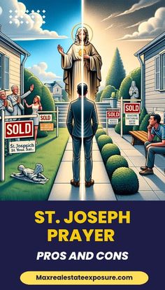 a poster for st joseph prayer pros and cons