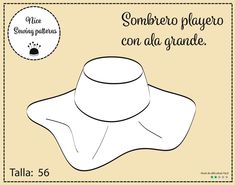 a drawing of a hat with spanish words