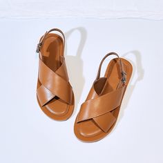 Gender: WomenItem Type: Sandals Upper Material: Leather Toe Type: Open Toe Heel Type: Flats Heel Height: Low Heel ( 1-3 cm) Theme: Summer Occasion: Daily,Casual,Holiday Style: CasualSize Chart: size  length   cm   inch  35  22.50   8.86''  36  23.00   9.06''  37  23.50   9.25''  38  24.00   9.45''  39  24.50   9.65'' Brown Slingback Sandals With Buckle Closure For Summer, Brown Flat Adjustable Slingback Sandals, Adjustable Brown Flat Slingback Sandals, Brown Strap Slingback Sandals For Summer, Summer Brown Slingback Sandals With Strap, Brown Slingback Sandals With Strap For Beach, Brown Flat Slingback Sandals With Adjustable Strap, Brown Slingback Sandals With Buckle For Vacation, Brown Slingback Sandals With Adjustable Strap For Summer