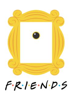 a yellow frame with the word friends in it