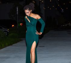 Have all eyes on you for all the right reasons in this next level dress. A green material dress with a one hand off shoulder and split detail, we are obsessed. This floor sweeping dress is sure to make a statement. Add earrings and heels for an effortless look. Material Dress, Green Material, All Eyes, All About Eyes, Xl Dress, Next Level, Sleeve Dress, One Shoulder Dress, Off Shoulder