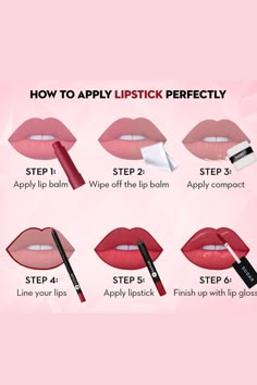 How To Do Lipstick Step By Step, How To Apply Lipstick Perfectly, How To Find Lipstick Shade, How To Find Perfect Lipstick Shade, Lip Hacks Makeup Tips, Lip Prep For Lipstick, Best Lip Combos, Apply Lipstick Perfectly, Lipstick Tricks