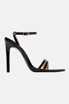 Available In Black. Heeled Sandals Pointed Toe Adjustable Ankle Strap Stiletto Heel Imported | Hanna Heeled Sandals in Black size 6.5 by Fashion Nova Black Heeled Sandals, Fashion Nova Shoes, Black Sandals Heels, Thigh High Boots, Heeled Sandals, Shoes For Women, Stiletto Heel, Black Sandals, Ankle Strap