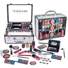 This Is a great starter kit for Makeup Newbies Eyeshadows, Blush, Nail items, Pencils, Sharpener Pedicure and Manicure Accessories, Lipsticks & more Solid Aluminum Makeup Case is Reusable Designed in U.S.A - Product of SHANY Won't irritate sensitive skin like other makeup sets. Great for beginners and beauty veterans. Be creative! The SHANY All-in-One Makeup Kit Eye Shadow Palette/ Blushes/ powder and More - Theatrical/Dance Makeup Kit This starter kit is perfect for those who want to play with Make Up Kits, Penyimpanan Makeup, Makeup Storage Case, Makeup Starter Kit, Hot Lipstick, Alat Makeup, Cosmetic Kit, Eye Palettes, Makeup Train Case