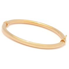 Enjoy golden gleam and eye-catching style on your wrist with this gorgeous Toscana Italiana hinged bangle bracelet. It's available in your choice of 18K yellow gold plated bronze, 18K rose gold plated bronze or platinum plated bronze. A beautiful rigato (striped in Italian) finish adds captivating texture and style. You can also choose the size - 7" or 7.5" - to ensure a perfect, comfortable fit. Get more than one so you're always ready to layer and make a beautiful impression! Classic Hinged Bangle Bracelet, Classic Hinged Bangle Jewelry, Adjustable Hinged Bangle Jewelry, Adjustable Oval Bangle With Polished Finish, Classic Adjustable Hinged Bangle, Mens Gold Jewelry, Italian Jewelry, Coin Jewelry, White Mark