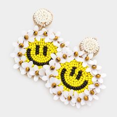 Earring Details: Size : 1.5" X 2" Post Back Lowest Price, Seed Beads, Seeds, Dangle Earrings, On Sale, Felt, Floral