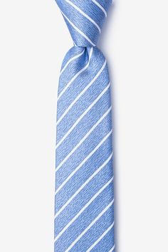 Lagan Skinny Tie Striped Summer Tie, Striped Summer Ties, Striped Tie, Blue Silk, Silk, Blue