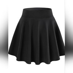 Brand New Never Worn Midi Skater Skirt, Leather Skater Skirts, Pleated Tulle Skirt, Black White Halloween, Black Skater Skirts, School Skirt, Mini Skater Skirt, Skirt With Shorts, Black And White Skirt