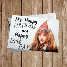 Hermione Birthday Card Etsy Hermione Birthday, Harry Potter Birthday Cards, Happy Birthday Meme, Harry Potter Hermione, Harry Potter Birthday, Birthday Meme, Harry Potter Party, Happy Birthday Images, Paper Crafts Diy Tutorials