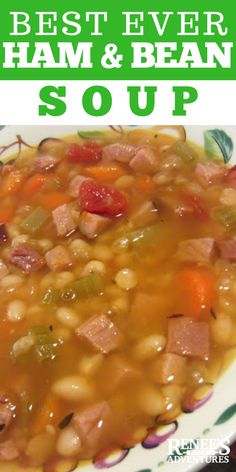 the best ever ham and bean soup recipe