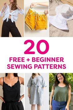 20 free and beginner sewing patterns for women