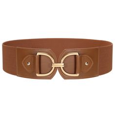 PRICES MAY VARY. Wide Elastic Belt - This wide women belt is made of great quality soft stretch strap, great elasticity make a comfortable wear throughout the day. This cute women waist belt will show your waist well. Flattering Wide Design: The wide width of this belt not only enhances comfort but also visually slims the waistline, creating a more elegant silhouette. The women waist belt will elevates your outfit and adds a touch of sophistication. Wide Dress Belt Size - The width of this wide Cheap Chic Brown Belt, Elegant Brown Belt With Gold Buckle, Brown Fabric Belt, Adjustable Brown Fabric Belt, Belt For Dresses, Luxury Brown Adjustable Belt, Elastic Dress, Wide Dress, Stretch Strap