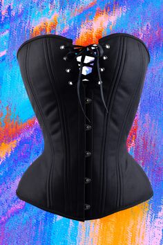 Black Overbust Corset, The outer layer of this corset is made from a solid black cashmere fabric. Victorian Skirt, Pirate Queen, Steampunk Victorian, Handmade Skirts, Plus Size Corset, Corset Fashion, Cashmere Fabric, Overbust Corset, Skirt And Top