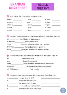 a printable worksheet with words and phrases