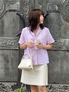 Composition : 100% cottonColor : PinkCountry of Origin : Republic of Korea Jacquard Shirt, Top Shirt, Composition, Top Outfits, The Originals, Clothes For Women, Pink, Clothes