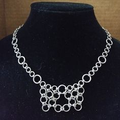 Brand New! Guaranteed! (Crafted By Me) This Necklace Costs Less (Fewer Rings Used, Less Weaving To Do). Very Long-Lasting Necklace. 100% Stainless Steel - 304 Alloy Stainless Steel Chainmail Rings (Will Never Rust Or Tarnish) 18" Inches (End To End) Unique Necklace! Very Lightweight Necklace. Jump Rings Are Carefully Closed Together To Prevent Snagging Of Clothes Or Scratching Of Skin. Stainless Steel Jewelry Is Very Easy To Clean; Just Use Mild Liquid Soap & Warm Water. Necklace Is Hypoallergen Round Chainmail Metal Jewelry, Round Metal Chainmail Jewelry, Nickel-free Metal Chain Link Necklace, Metal Chain Bib Necklaces As Gift, Metal Chain Bib Necklace For Gift, Metal Chain Bib Necklace Gift, Handmade Metal Chain Link Necklace, Handmade Round Metal Chain Necklace, Nickel-free Metal Link Necklace