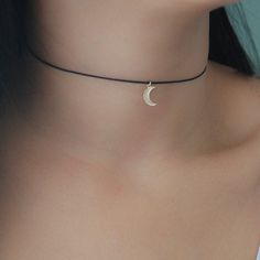 "Dainty moon Choker Necklace free to adjust size . A moon charm in our signature delicate cotton cord in minimal understated elegance. Elegant & Gorgeous. Can't go wrong with this beautiful piece! The moon is tiny and is a delicate touch to the necklace. Well executed elegance in a stylish, easy to wear necklace. The \"MOON CHOKER\" Necklace * SH30276 D E T A I L S: * Moon Dimensions: 4 x 7mm M A T E R I A L S: *Sterling Silver 925 / Gold Plated 18K. / Rose Gold Plated 18K. * Cotton cords of Minimalist Moon-shaped Adjustable Jewelry, Minimalist Adjustable Moon-shaped Jewelry, Elegant Moon Charm Choker, Adjustable Moon Charm Choker, Minimalist Adjustable Moon Phase Necklace, Moon Charm Choker As Gift, Minimalist Adjustable Cord Choker, Minimalist Choker Necklace With Adjustable Cord, Minimalist Adjustable Cord Choker Necklace