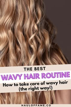 Wavy Hair Problems, Routine For Wavy Hair, Wavy Hair Care Routine, Best Wavy Hair Products, Waves Curly Hair, Best Hair Care Routine, Curly Hair Method, Wavy Hair Routine, Wavy Hair Products