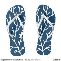 Elegant White Coral Pattern - Teal Blue Flip Flops - Durable Thong Style Hawaiian Beach Sandals By Talented Fashion & Graphic Designers - #sandals #flipflops #hawaii #beach #hawaiian #footwear #mensfashion #apparel #shopping #bargain #sale #outfit #stylish #cool #graphicdesign #trendy #fashion #design #fashiondesign #designer #fashiondesigner #style White Tropical Style Flip Flops For Summer, White Tropical Flip Flops For Vacation, Tropical White Flip Flops For Vacation, Tropical White Vacation Flip Flops, White Summer Flip Flops For Beach Season, White Tropical Style Flip Flops For Spring, White Tropical Flip Flops For Spring, White Tropical Style Spring Flip Flops, Blue Flip Flops For Beach Season