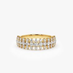 Ring Information Diamond Type : Natural Diamond Metal : 14k Gold Metal Color : Rose Gold, Yellow Gold, White Gold Round Diamond : 1.3 Mm Total Carat Weight : 0.69 Ttcw Diamond Color Clarity : G Color Si Clarity Sku : Vl-Rg-180 Lead Time: 4-8 Weeks (If Out Of Stock) Jewelry Care Over The Course Of Time, Body Oil And Skin Products Can Collect On Jewelry And Leave A Residue Which Can Occlude Stones. To Keep Your Jewelry Looking Bright And New, Take A Soft Headed Toothbrush With Some Mild Soap And Gently Brush The Front And Back Of The Stones And Metal. Rinse Thoroughly With Tepid Water. We Do Not Suggest Putting Jewelry In An Ultrasonic To Clean. Steam Cleaning Works Well, But Do Not Steam Luxury Half Eternity Fine Jewelry Rings, Luxury Half Eternity Jewelry, Luxury Half Eternity Jewelry For Promise, Spike Ring, Tiara Ring, Measure Ring Size, Diamond Tiara, Local Jewelry, Baguette Diamond