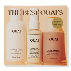 The Best OUAI's Holiday Kit - OUAI | Ulta Beauty Ouai Products, Warm Eyeshadow Palette, Ouai Hair Oil, Warm Eyeshadow, Summer Hair Care, Ouai Hair, Gift Wishlist, Detox Shampoo, Hair Smooth