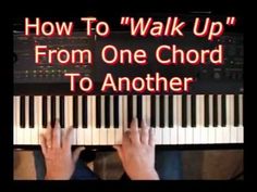 someone is playing the piano with their hands on it, and text reads how to walk up from one choir to another