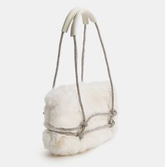 Embark on an adventure with this daring faux fur bag - featuring a luxurious soft fur texture and metallic glint that shimmer in the light - the perfect companion to conquer any challenge. Be daring, be fearless! Fur Clutch Bag, Fur Clutch, Faux Fur Bag, Fur Purse, Glam Bag, Fur Bag, Designer Totes, Luxury Designer Handbags, Handbag Wallet