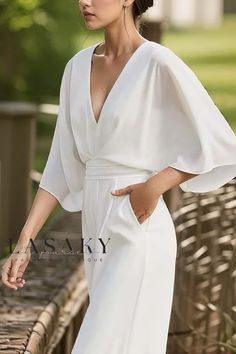 Lasaky - Stylish Monochrome Jumpsuit with Asymmetrical Neckline Asymmetrical Jumpsuits And Rompers For Spring Formal, Asymmetrical Jumpsuits And Rompers For Formal Spring Events, Loose Romper, Boho Jumpsuit, Solid Color Jumpsuits, Loose Jumpsuit, Backless Jumpsuit, Jumpsuit Elegant, Spring Outfits Casual