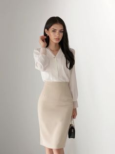 Lasaky - Two-Piece Casual Skirt Suit with Blazer Women Skirt Suits Classy, Suit Skirt Outfit, Pencil Skirt Outfits Classy, Womens Skirt Suits, Fashion Dresses Online, Pencil Skirt Outfits, Half Skirt, Casual Blazer, Casual Skirt