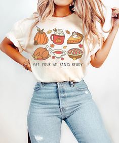 Thanksgiving Shirt - Celebrate the Season of Gratitude Get into the spirit of Thanksgiving with our "Thanksgiving" shirt! Perfect for family gatherings, holiday dinners, or fall festivities, this tee is a cozy and stylish way to express your gratitude and joy. Made from soft, high-quality fabric, it's comfortable for all-day wear, whether you're cooking up a feast, spending time with loved ones, or enjoying the crisp autumn air. Celebrate the warmth and togetherness of Thanksgiving with a shirt Cotton T-shirt For Fall Holiday, Holiday Letter Print T-shirt For Fall, Retro Thanksgiving, Holiday Clothes, Fall Festivities, Food Shirt, Holiday Dinners, Crisp Autumn, Thanksgiving Food