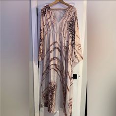 This Was Purchased On A Website That Did Not Have The Tag On It But Is Listed As A Xl-Xxl Beautiful Dress That Can Be Worn Out Or As A Coverup On The Beach. Open To All Reasonable Offers Beige Long Sleeve Maxi Dress For Beach Cover-up, Neutral Long Sleeve Maxi Dress For Summer, Beige Long Sleeve Maxi Dress For Beach, Beautiful Dress, Boho Dress, Beautiful Dresses, The Beach, Cover Up, Maxi Dress