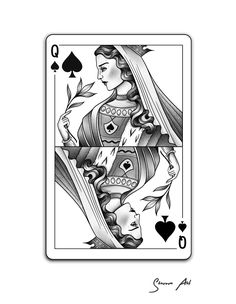 the queen of spades playing cards