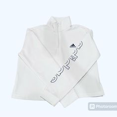 Nwt Excellent Condition. Length (Shoulder To Bottom): 20.5” Chest (Pit To Pit): 20” Sleeve Length: 22” Women’s Medium But Could Also Fit An Older Child/Teen. White Athleisure Tops With Branding, White Fitted Sweatshirt For Athleisure, White Branded Tops For Fall, White Athleisure Tops For Fall, Adidas White Sweatshirt For Spring, White Fitted Sweatshirt For Spring, Fitted White Sweatshirt For Spring, White Adidas Sweatshirt For Spring, White Fitted Sweatshirt Athleisure