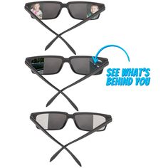 PRICES MAY VARY. PACK OF 3 SPY GLASSES FOR KIDS: Each order of Cool Bedwina Spy Glasses includes 3 pairs of spy sunglasses that feature mirrored outer edges which reflect what is in your rear view. The frames are flexible and can be used as real sunglasses . Look cool and always watch your back with the best spy gadgets and gear REAL SUNGLASSES WITH PROTECTION: These spy sunglasses are stylish, discreet and feature UV Filter Lenses so you can actually use them outside in the sun. Because we know Real Spy Gadgets, Best Spy Camera, Spy Glasses, Spy Kit, Fun Party Favors, Spy Sunglasses, 3 Mirror, Spy Girl, Spy Gear