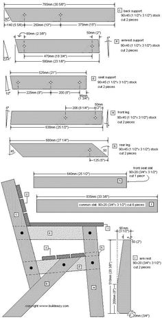 the plans for an outdoor table and bench are shown in this drawing, which shows how to