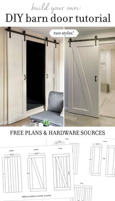 three plans and hardware sources for sliding doors