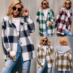 Houndstooth Stitching Long Sleeve Pullover Women's Office Top - Burgundy,XL Plaid Long Sleeve Top For Fall, Casual Plaid Long Sleeve Sweater, Casual Oversized Plaid Sweater, Oversized Plaid Casual Sweater, Plaid Long Sleeve Sweater For Fall, Plaid Cotton Sweater For Fall, Cozy Plaid Long Sleeve Top, Cozy Plaid Long Sleeve Sweater, Cozy Patchwork Tops For Fall