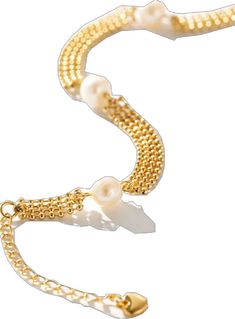 Formal Adjustable Pearl Chain Bracelet, Gold Pearl Bracelet With Pearl Charm For Formal Occasions, Elegant Adjustable Chain Pearl Necklace, Elegant Adjustable Pearl Necklace With Chain, Elegant Adjustable Beaded Bracelets In Gold-tone, Elegant Adjustable Gold-tone Beaded Bracelets, Elegant Beaded Pearl Bracelet, Formal Gold Bracelets With Pearl Chain, Gold Bracelets With Pearl Chain For Formal Occasions