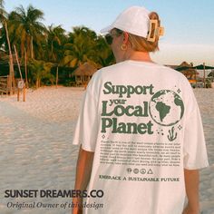 Celebrate our planet with our Earth Day Shirt, a stylish tribute to Mother Earth. Perfect for environmental activists or anyone passionate about ecology, this tee is a powerful statement piece. Featuring 'Save the Earth' and 'Love Your Mother' slogans, it embodies the essence of environmental advocacy. Our shirt is not just a garment; it's a call to action, blending trendy aesthetics with a crucial message. Whether you're part of a Save The Planet initiative or simply want to express your support for our environment, this shirt is a fashionable way to show you care about the earth and its future. Q U I C K * F A C T S * ✺ 100% cotton (fiber content may vary for different colors) ✺Classic fit ✺ Runs true to size    S I Z I N G * ✺ Sizing is unisex so runs like men's,loose fit. ✺ We recommen Earth Day Outfit, Statement Shirts, Earth Day Aesthetic, Eco-friendly Short Sleeve T-shirt With Letter Print, Aesthetic Shirt, Environment Tshirt Design, Earth Day Shirt, Eco-friendly Short Sleeve White Tops, Earth Shirt Design