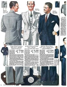 1960s Fashion Mens, 1930s Fashion Women, 1930s Men, Vintage Menswear, 1930s Fashion, Men’s Suits