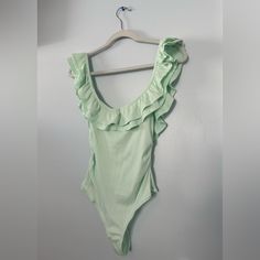 Ardene Mint Green Bodysuit! Comfortable & Stretchy Material! Never Worn With Tags, Size Small. Ships Next Day! Open To Negotiations! Please Message Or Leave A Comment! Trendy Lined Summer One Pieces, Summer Cotton Swimwear With Ruffles, Summer Cotton Bodysuit, Trendy Spring Vacation One-pieces, Trendy One Piece For Spring Vacation, Trendy One-piece For Spring Vacation, Chic Fitted One Pieces For Spring, Trendy One-piece Swimsuit For Spring Beach Season, Trendy One Pieces For Spring Beach Season